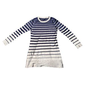 Winter Striped Knit Mini Dress