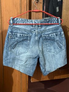 Distressed Denim Shorts