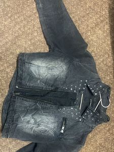 Studded Black Denim Jacket