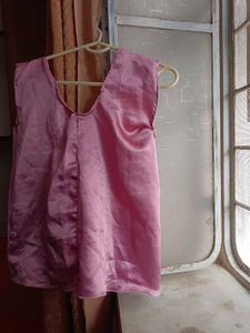 Pink Satin Top