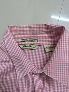Eddie Bauer Pink Checkered Shirt