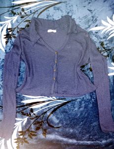 Vintage Blue Button-Down Henley top 💙