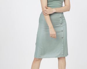 Midi Sage Skirt