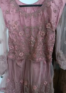 Pink Embellished Ethnic Gown