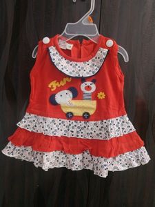 Three Cute New Dresses Combo For 6-9months Bab