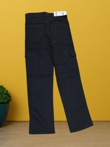 N@04 Size-30 Black Cargo Pants