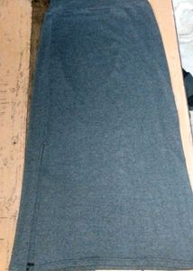 Gray Skirt with Slit