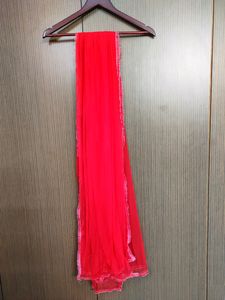 Red Velvet And Net Ethnic Suit |  Size 38