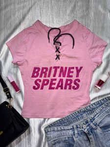 Y2k Signature Britney Spears Graphic Baby Tee