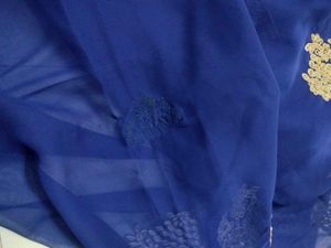 navy blue heavy work saree