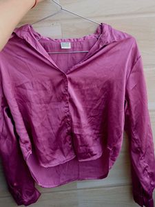 Purple Satin Style Shirt