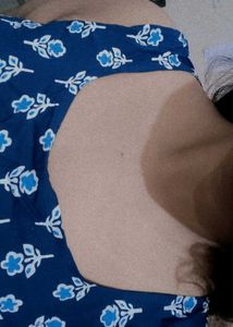 Blue Printed Dress