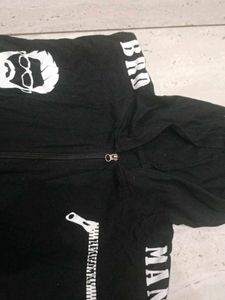 Beardman Black Printed Hoodie