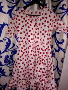 Red Heart Floral Dress