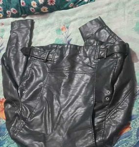 Zara Black Faux Leather Jacket