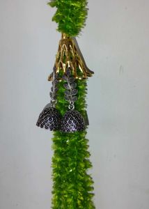 Silver Jhumka Earrings