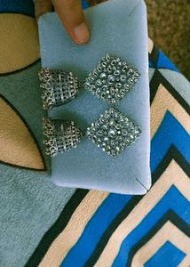 Silver Jhumka Earrings