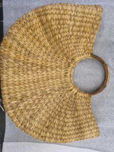 Woven Straw Cane Floral Handbag