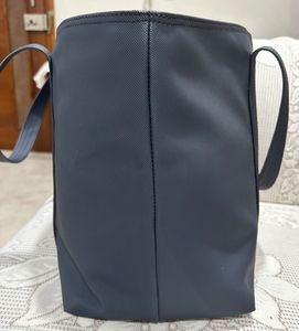 Navy Blue Textured Tote Bag