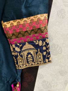 Teal Kurti with Pink Details