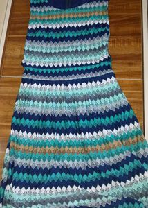 Mix Colours Patterns Short Dress