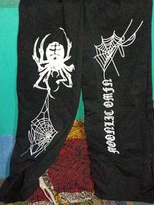 Spider Web Graphic Pants
