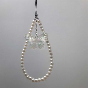 Butterfly Pearl Beaded Phone Charm