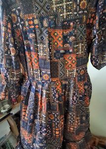 Patterned Midi Dress