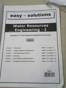 Water Resources Engineering 1 Sem 6