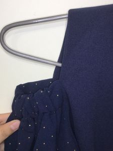 Beautiful Navy Blue Off Shoulder Top