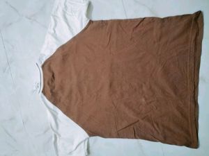 Brown &amp; White T-Shirt