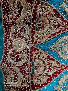 Very Heavy Bridal Lehenga With Matching Shoes Bag