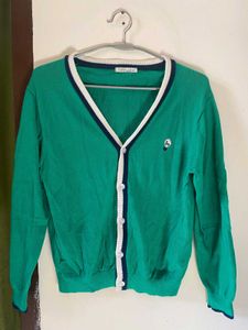 Green Cardigan Sweater