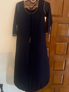 Elegant navy &amp; Gold Kurta