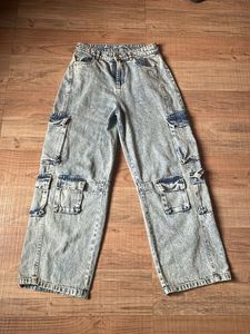 Denim Cargo Pants