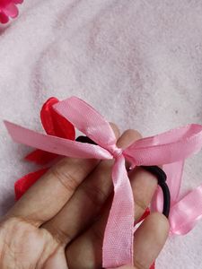 Pack Of 5 Coquette Bow Rubber Bands