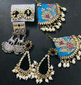 Hand Made 4 pair Combo Earrings