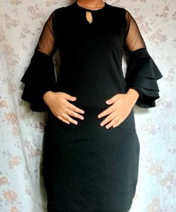 Black Bell Sleeve Dress