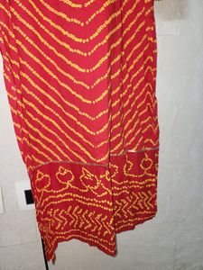 Beautifully Red Kurta Pant Set With Bell Sleeves