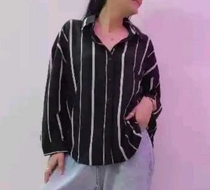 Striped Black &amp; White Top