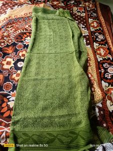 Green Printed Saree