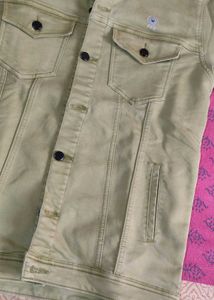 Stylish Green Denim Jacket