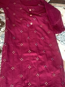 Maroon Kurta