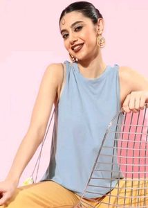 Blue Solid Twist