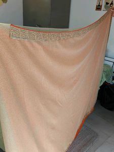 Orange Embroidered Saree