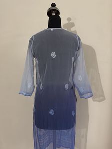 Chikankari Elegant Blue Kurta