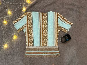 Boho Print y2k Top