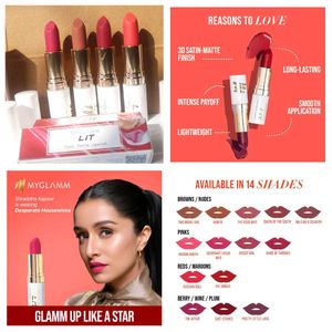 New✅️Myglamm Satin Matte Lipstick 💄