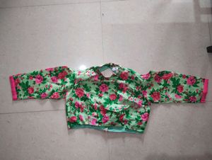 Floral Crop Top And Skirt