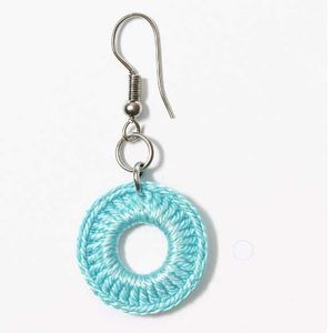 Aqua Blue Hoop Earrings – Lightweight &amp; Elegant